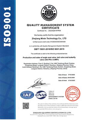 ISO9001 Certificación