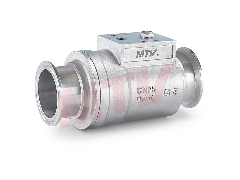 Válvula coaxial neumática de triple abrazadera serie 601